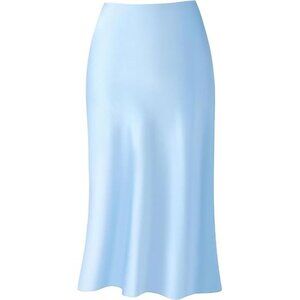 Womens Leopard Print Skirt Light Blue